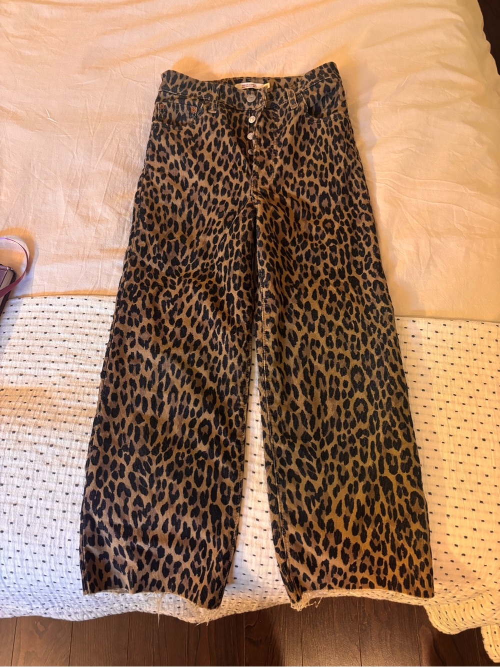 Levi's High Rise Leopard Print Jeans - Tan & Black